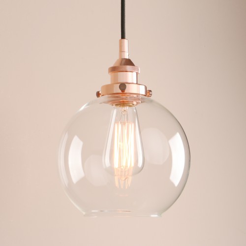 Retro Vintage Clear Glass Antique Loft Pendant Light